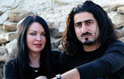 عمر پسر بن لادن به همراه همسرش