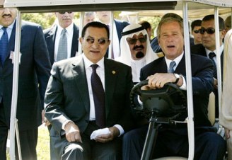 بوش و سران مصر و عربستان