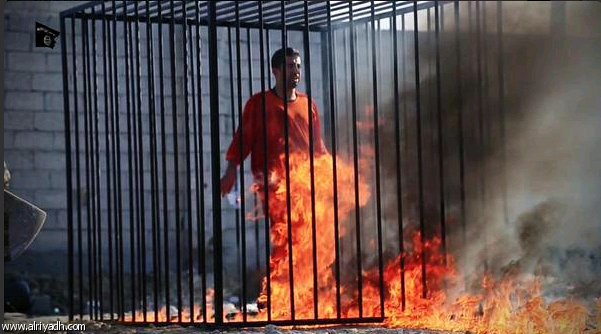 432935 827 داعش خلبان اردنی را زنده زنده سوزاند / تصاویر ۱۸+