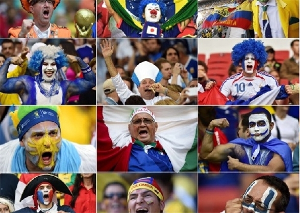 چهره‌های منتخب فیفا از تماشاگران فوتبال (عکس)