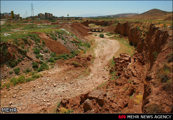 خشکسالی رودخانه چنار - شیراز (عکس)
