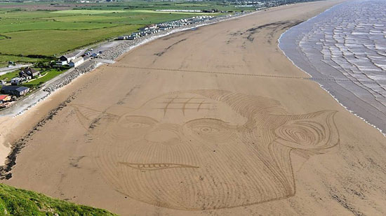هنرنمایی عظیم ماسه‌ای در بریتانیا (+عکس)