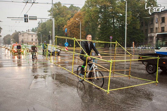 ایده جالب در روز جهانی بدون ماشین (+عکس)