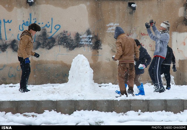 بارش برف در آذربایجان شرقی (عکس)