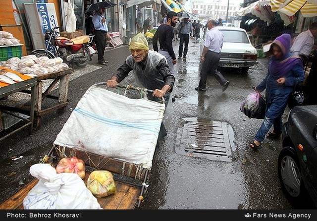 بارش باران پاییزی در مازندران (عکس)