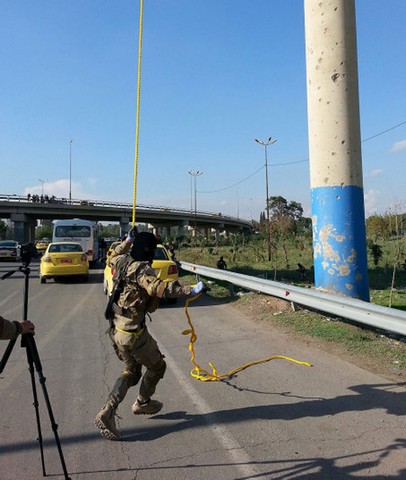 تمرینات نظامی داعش در وسط شهر (عکس)