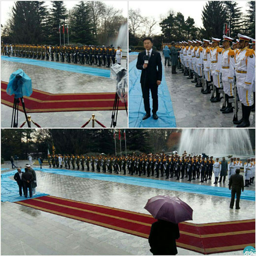 دردسرهای استقبال از رئیس جمهور چین (+ عکس)