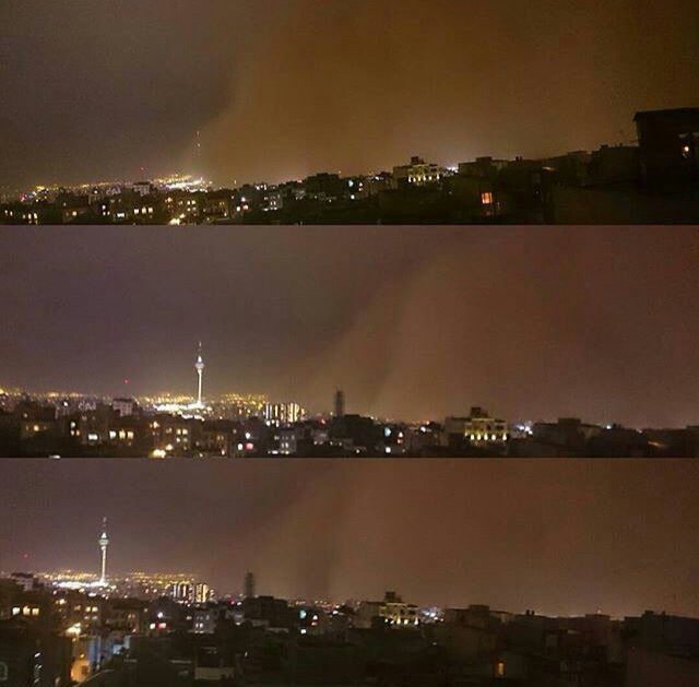طوفان تهران لحظاتی قبل (عکس)
