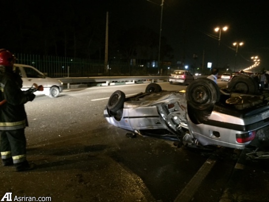 تصادف سنگین ّپژو 405 در خیابان دماوند تهران (عکس)