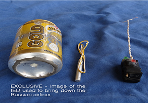داعش تصویر بمبی که باعث انفجار هواپیمای روسیه شد را منتشر کرد (+ عکس)