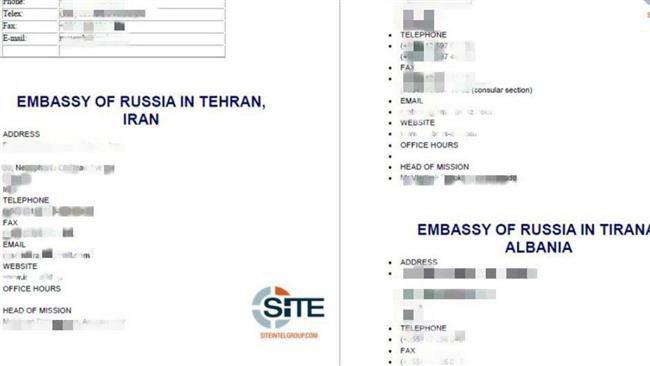 تهدید داعش برای حمله به سفارت روسیه در تهران