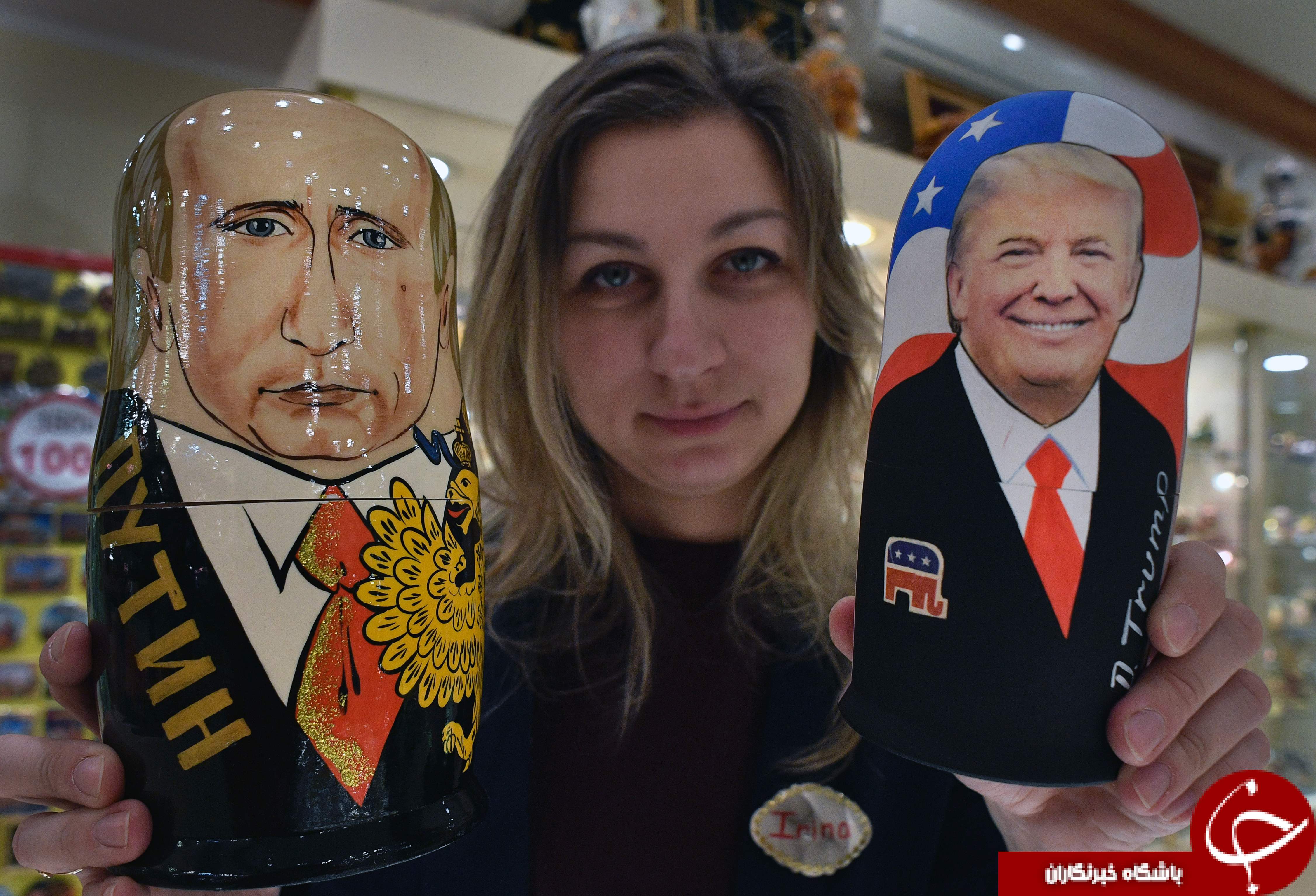 فروش عروسک‌ پوتین و ترامپ در روسیه (+عکس)
