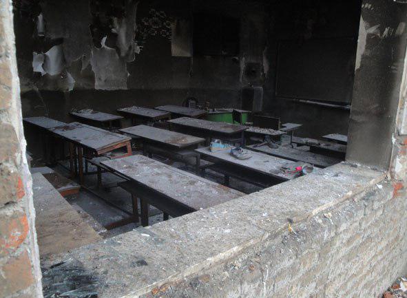 آتش سوزی در مدرسه روستای سرابله کرمانشاه به خیر گذشت