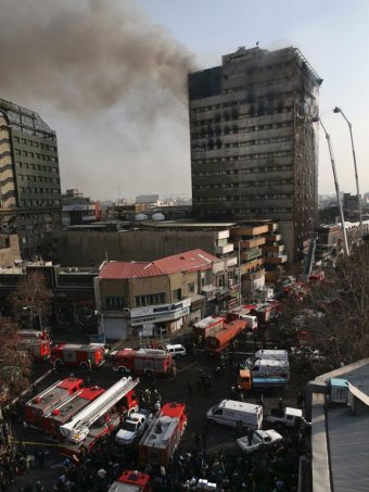 پوشش جهان از حادثه واژگونی اولین برج بلند تهران