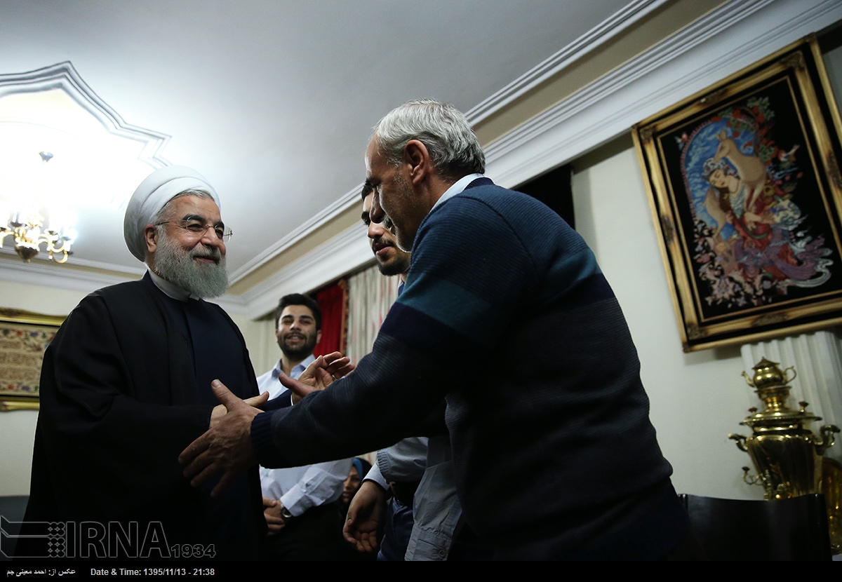 دیدار روحانی با علی اصغر امیدی جانباز 70%