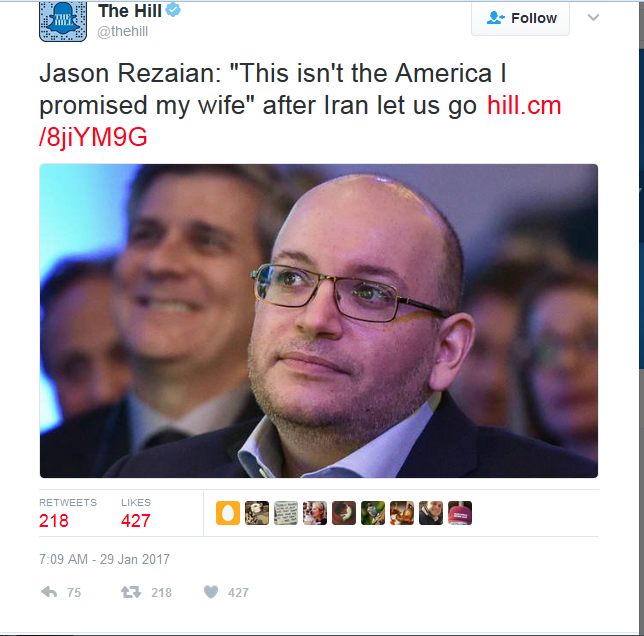 جیسون رضائیان: این آمریکایی نبود که به همسرم قولش را دادم