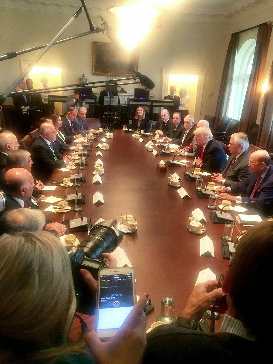 دیدار نخست وزیر عراق و ترامپ در کاخ سفید (عکس)