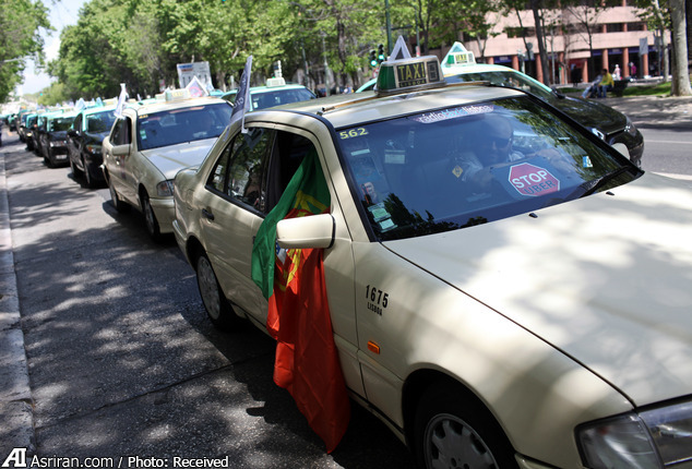 اعتصاب رانندگان پرتغالی علیه یک اپلیکیشن موبایلی (+عکس)