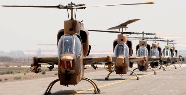 ورود بالگردهای جنگی ایران به عراق برای جنگ با داعش