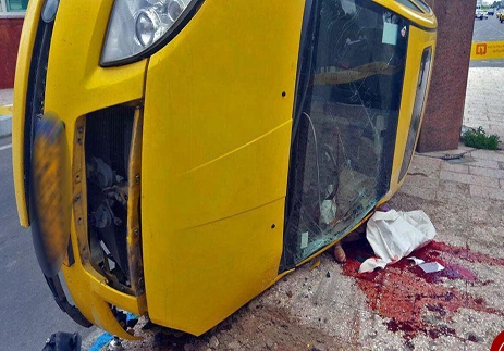 مرگ دلخراش راننده تاکسی  (عکس 18+)
