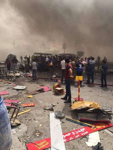 تلفات حمله تروریستی بغداد به 12 کشته و 49 زخمی رسید (+عکس)