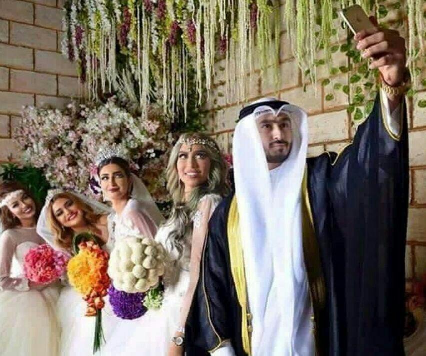 تکذیب خبر ازدواج همزمان یک کویتی با 4 دختر در یک شب (+عکس)