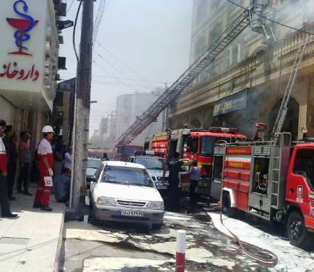 آتش سوزی بازار مرکزی کیانپارس اهواز مهار شد (+عکس)