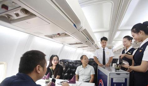 خلاقیت چینی‌ها در تغییر کاربری هواپیمای به رستوران