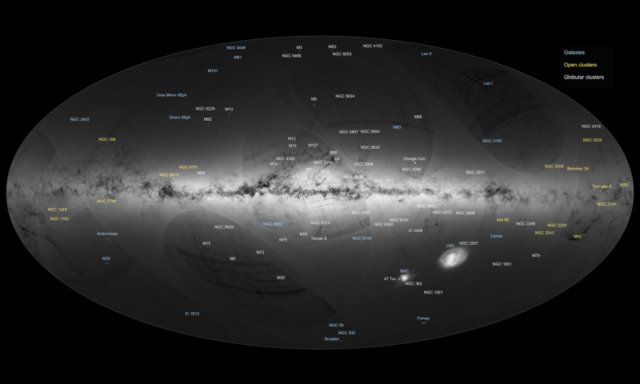 انتشار نقشه‌ای از 1 میلیارد ستاره (+عکس)
