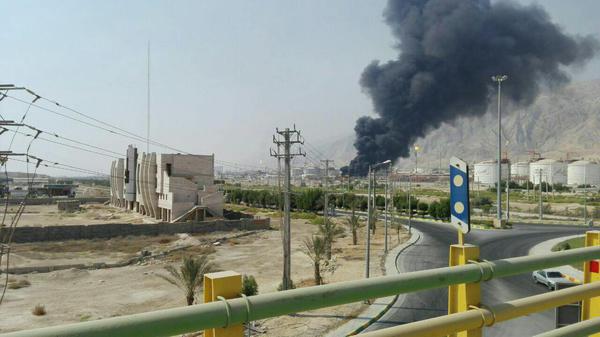 آتش سوزی در فازهای 15 و 16 پارس جنوبی