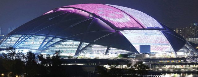 بزرگترین استادیوم گنبدی جهان با سقف ال‌ای‌دی (+عکس)