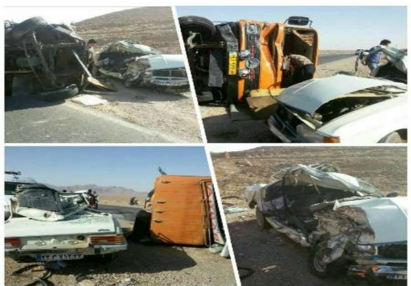 2 تصادف در نائین اصفهان 5 کشته گرفت (+عکس)