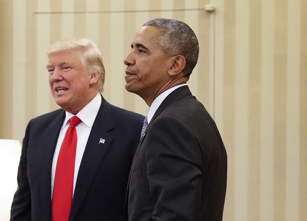 نخستین دیدار ترامپ با اوباما در کاخ سفید (+عکس)