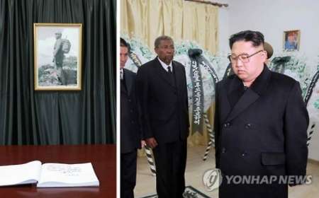 ادای احترام رهبر کره شمالی به «فیدل کاسترو»