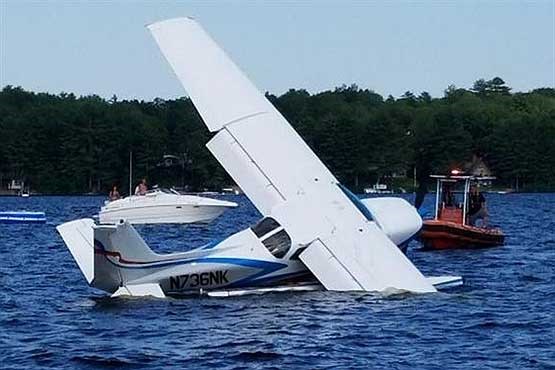 شیرجه مرگبار هواپیما به داخل رودخانه (+عکس)