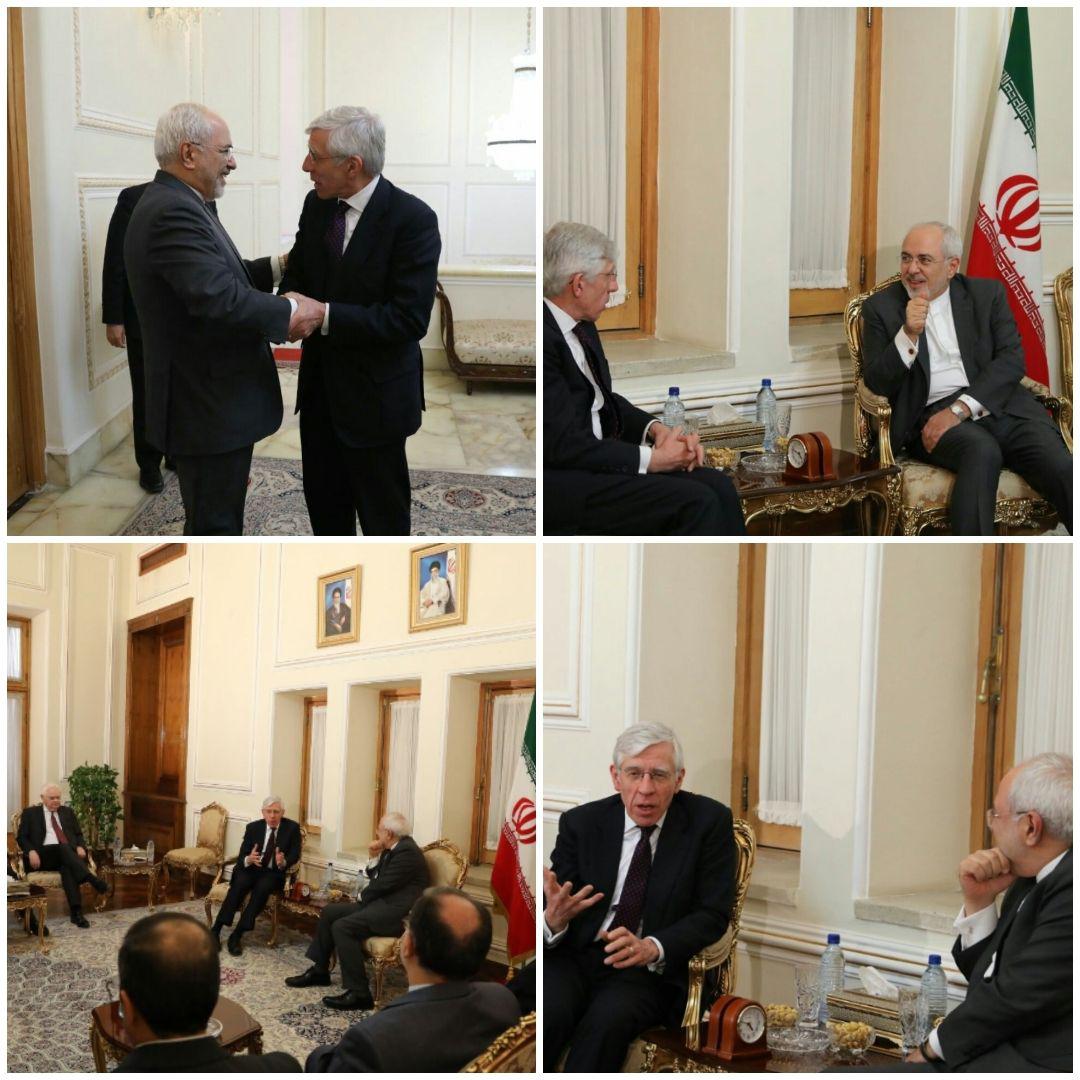 دیدار وزیر خارجه سابق انگلیس با ظریف (+عکس)