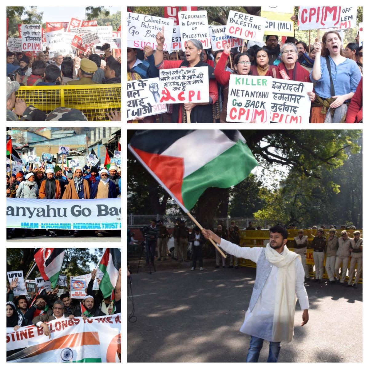 تظاهرات عليه سفر نتانياهو به هند/ پیام مردم هند: به خانه ات برگرد