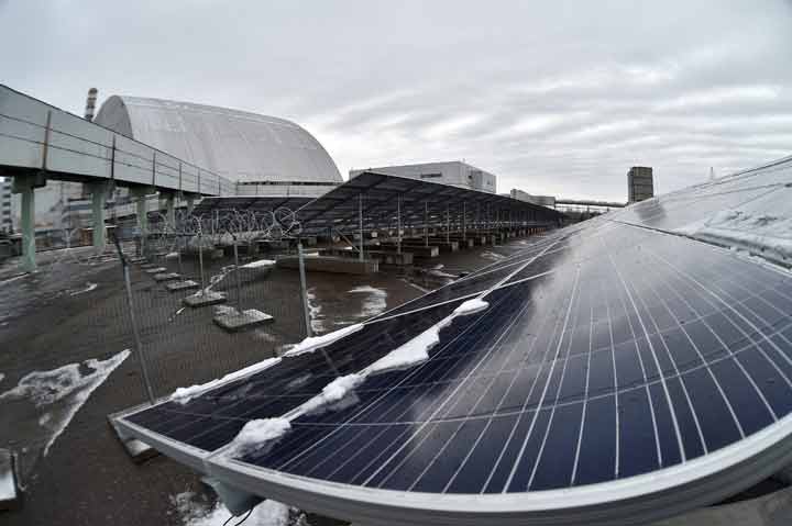 پایان ساخت یک نیروگاه خورشیدی در محل فاجعه چرنوبیل (+عکس)