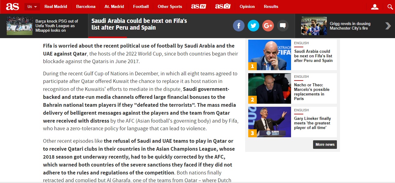 فیفا عربستان را به اخراج از جام جهانی 2018 تهدید کرد