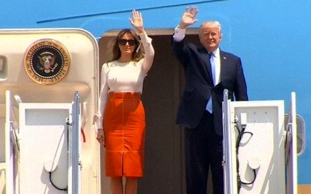 ورود ترامپ و همسرش به عربستان