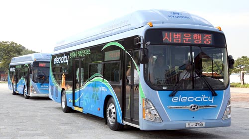 نمایش اولین اتوبوس الکتریکی هیوندایی