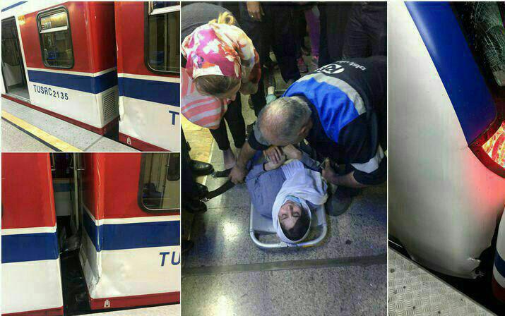 تصادف ۲ قطار مترو تهران در ایستگاه طرشت (+عکس)