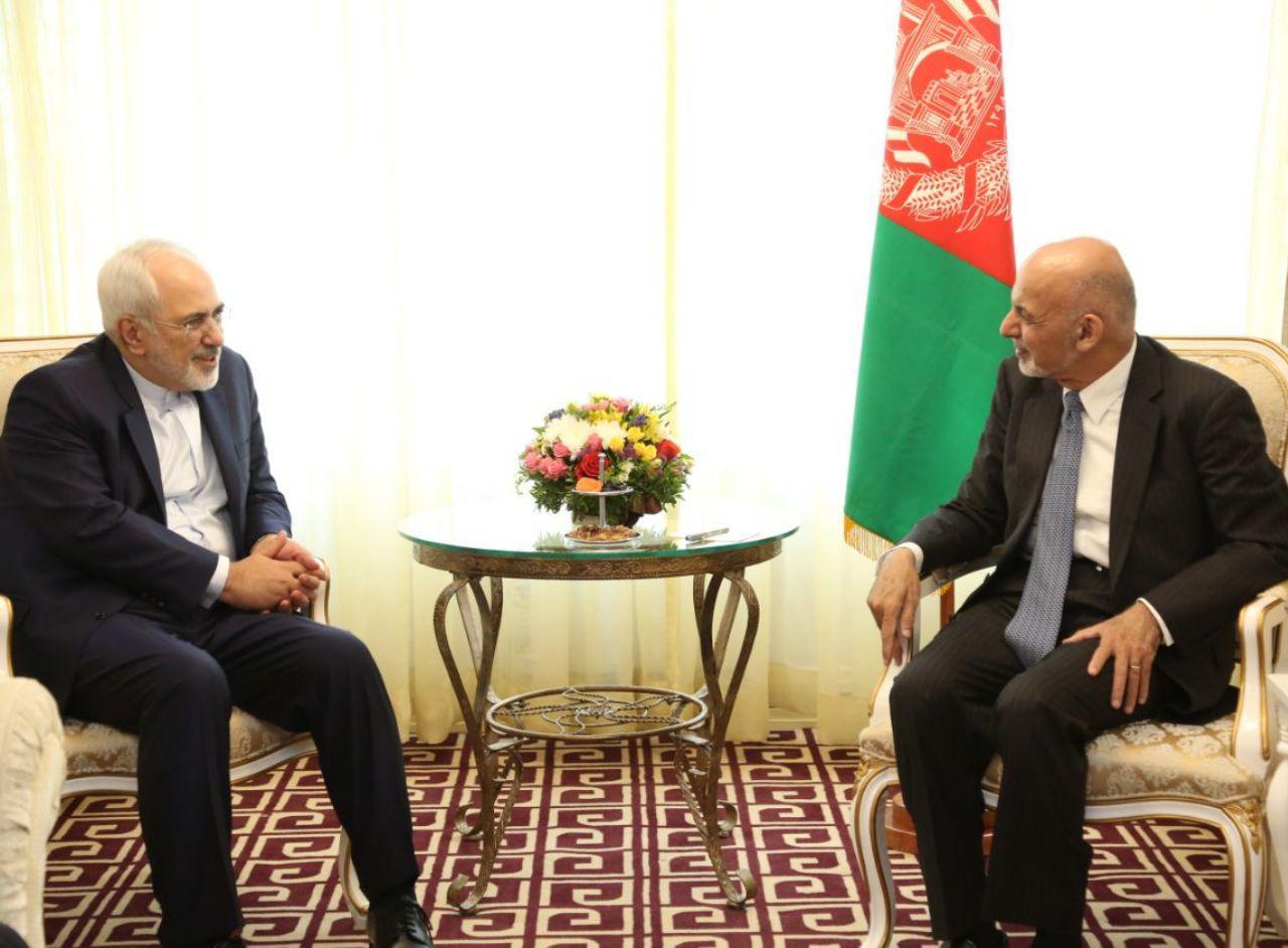 دیدار ظریف با رئیس جمهور افغانستان (+عکس)