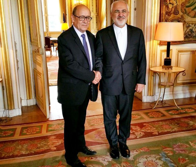 اظهارات رسمی فرانسه در مورد دیدار وزیر این کشور با ظریف