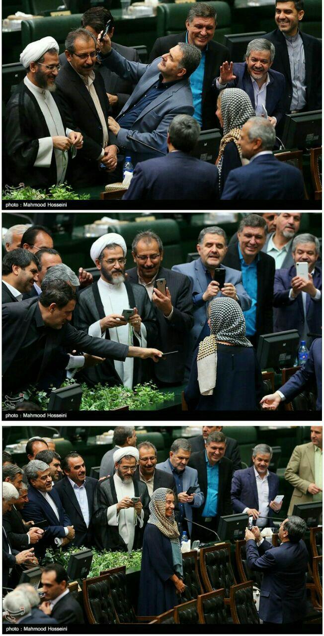 نمایندگان و خانم موگرینی؛ سلفی در پارلمان، ریشه در ایران