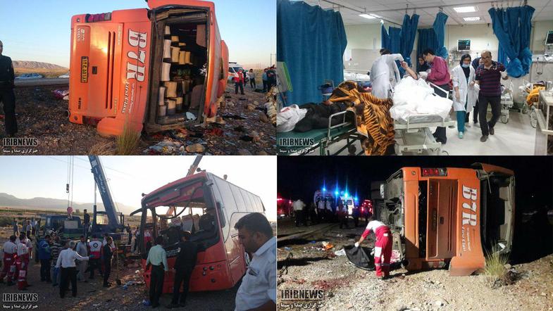 11 کشته و 34 زخمی در حادثه واژگونی اتوبوس دانش آموزان دختر ( +عکس)/ اعلام اسامی جان باختگان و مجروحان/ راننده بازداشت شد
