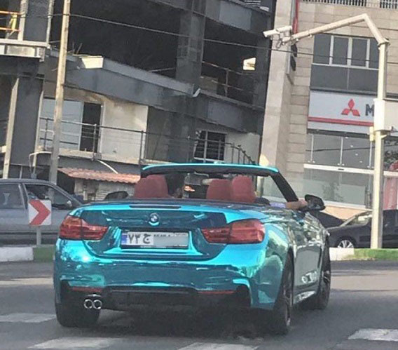 BMW با رنگ خاص در تهران (عکس)