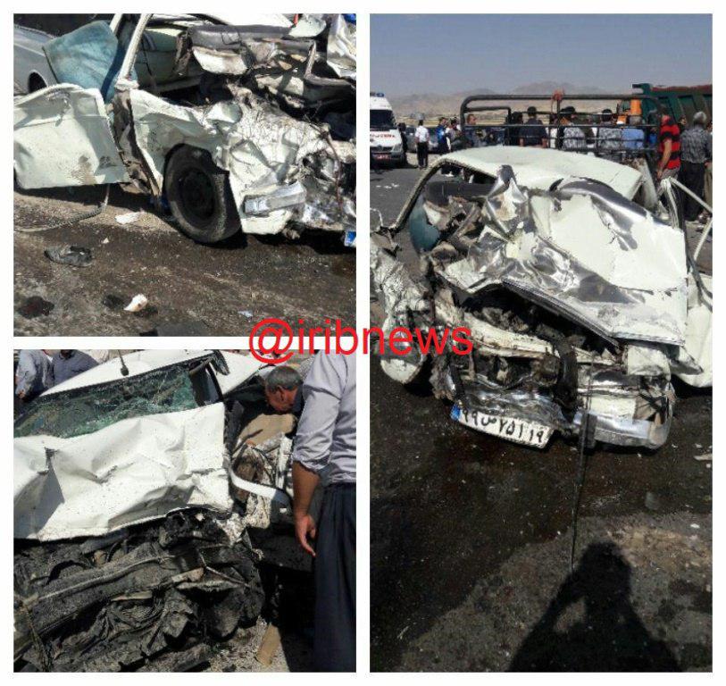 5 کشته در تصادف جاده کامیاران-کرمانشاه (+عکس)