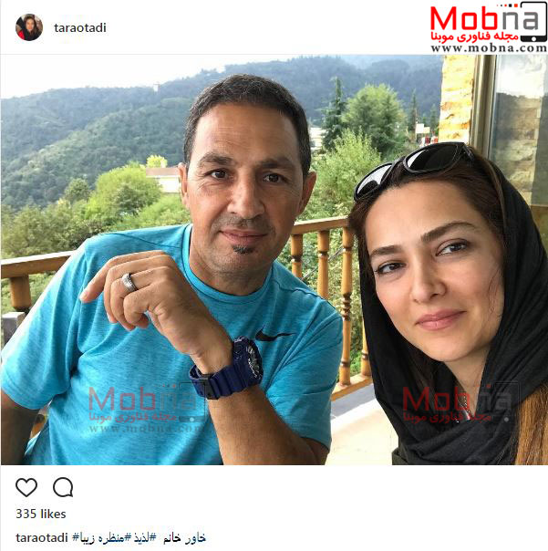 تارا اوتادی و همسر فوتبالیستش در رامسر (عکس)