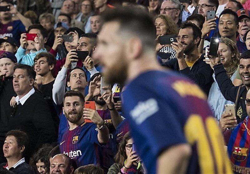 عکسی جالب از مسی و بدل ایرانی در بازی بارسلونا و مالاگا